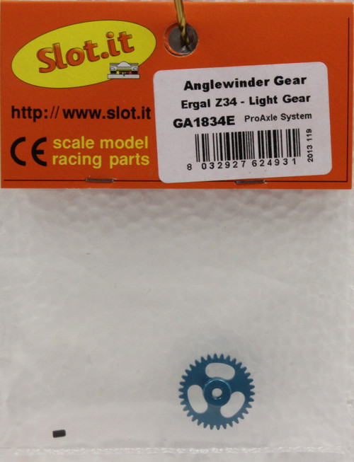 SIGA1834E Slot.it 34 -Tooth Anglewinder 3/32 Pro Gear 1:32 Slot Car Part