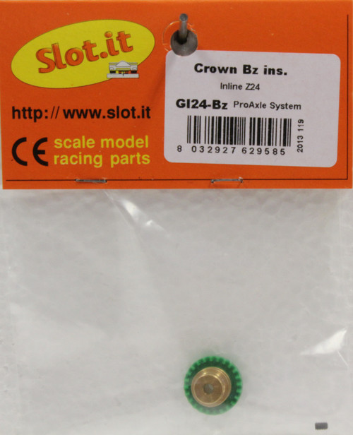 SIGI24-Bz Slot.it 24 -Tooth Polymer Inline Crown Gear 3/32 1:32 Slot Car Part