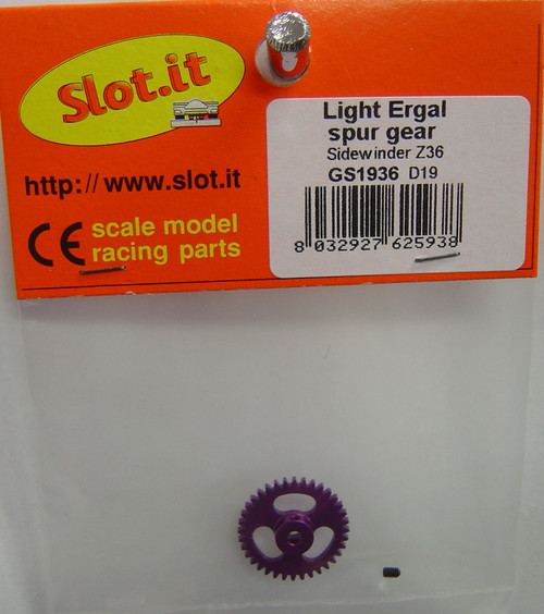 SIGS1936 Slot.it 36-Tooth Sidewinder Spur Gear 3/32 1:32 Slot Car Part