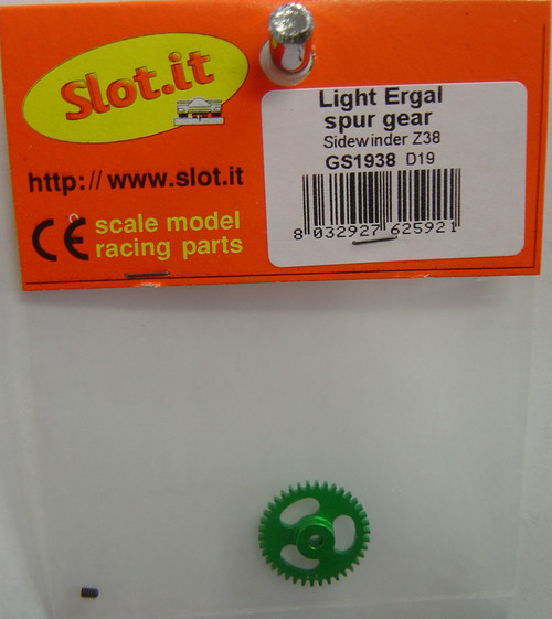 SIGS1938 Slot.it 38-Tooth Sidewinder Spur Gear 3/32 1:32 Slot Car Part