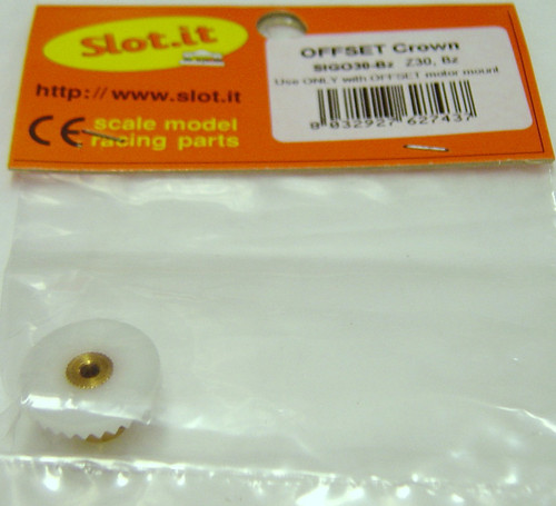 SIGO30-Bz Slot.it 30-Tooth Offset Inline Crown Gear 3/32 1:32 Slot Car Part