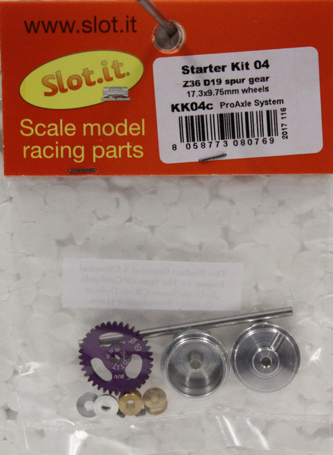 SIKK04C Slot.it Rear Axle Kit for Sidewinder 1:32 Slot Car Part