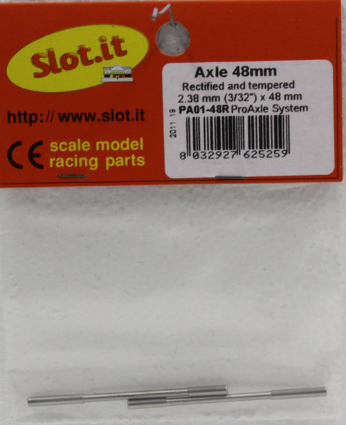 SIPA01-48R Slot.it Axle Rectified and Tempered 2.38mm (3/32) x 48mm 2 Pcs 1:32 Slot Car Part
