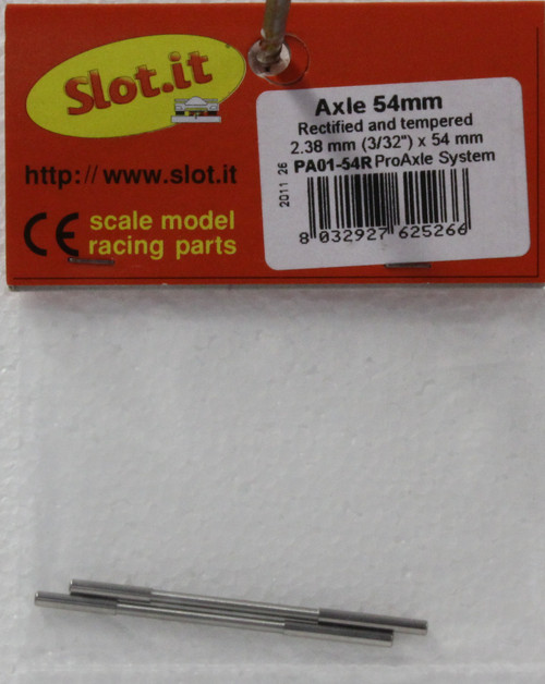 SIPA01-54R Slot.it Axle Rectified and Tempered 2.38mm (3/32) x 54mm 2 Pcs 1:32 Slot Car Part