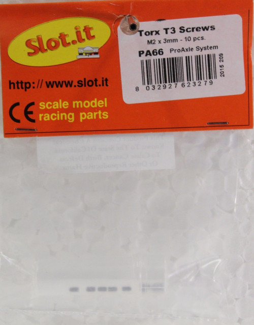 SIPA66 Slot.it M3 x 3mm Torx Screws 10 Pieces 1:32 Slot Car Part