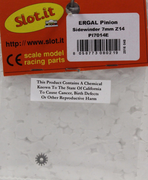 SIPI7014E Slot.it 14-Tooth Ergal Sidewinder Pinion 1:32 Slot Car Par