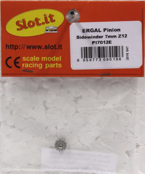 SIPI7012E Slot.it 12-Tooth Ergal Sidewinder Pinion 1:32 Slot Car Part