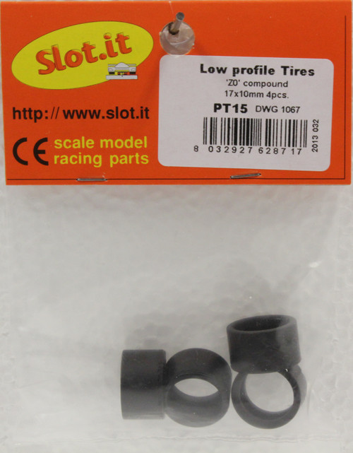 SIPT15 Slot.it Very Low Grip Tires 4 Pack 1:32 Slot Car Part