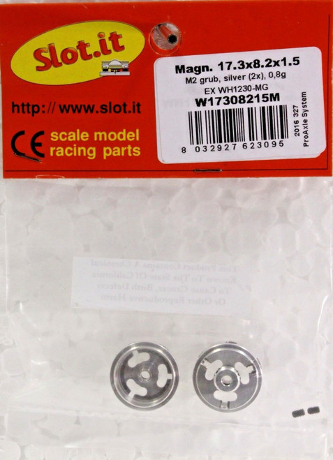 SIW17308215M Slot.it 17.3 x 8.2 x 1.5 mm Magnesium Wheels Short Hubs 1:32 Slot Car Part