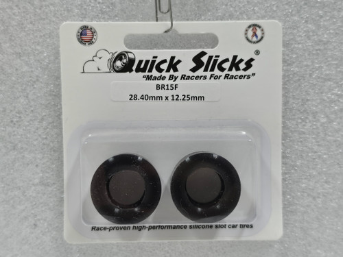BR15F Quick Slicks Silicone Tires for BRM Trans Am 1:24 Slot Car Part