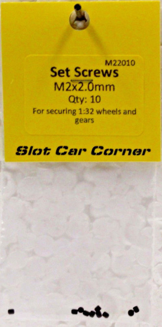 M22010 Slot Car Corner M2 x 2mm Set Screws (10 Pieces) 1:32 Slot Car Part