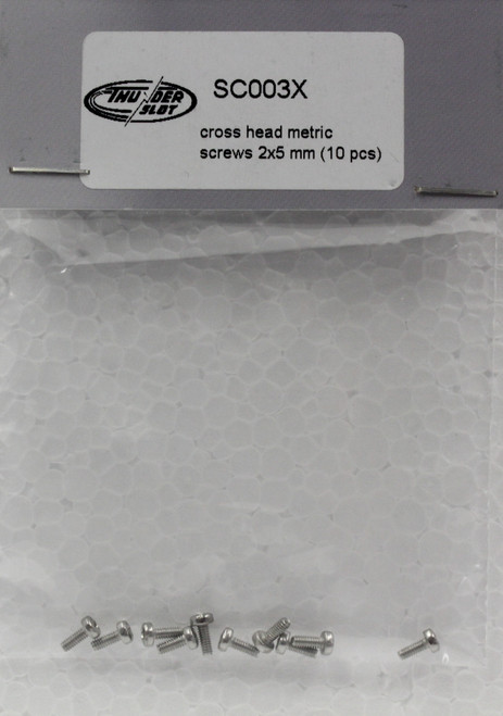 SC003X Thunderslot Cross Head Metric Screws - 2x8mm - 10 pieces 1:32 Slot Car Part
