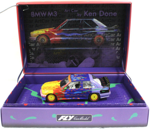 99022/E300 Fly BMW M3 E30 Ken Done Art Car 1:32 Slot Car