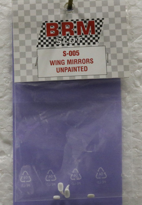 S-005 BRM Porsche 962C/IMSA Unpainted Wing Mirrors 1:24 Slot Car Part