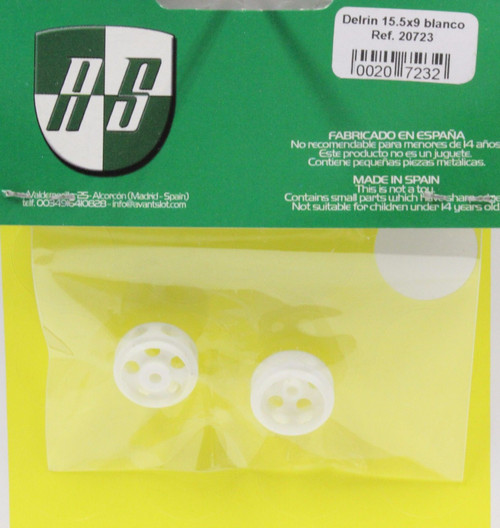 20723 Avant Slot Delrin Wheels 15.5x9mm White (2 Pieces) 1:32 Slot Car Part