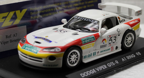 A7 Fly Dodge Viper GTS-R A1 Ring 1998 Benetton M. Stohl/N. Amorin 1:32 Slot Car
