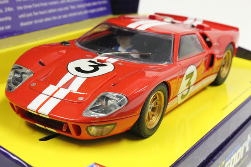 C2509A Scalextric Sport Gurney Ford GT40 w/Lights Red, #3 1:32 Slot Car
