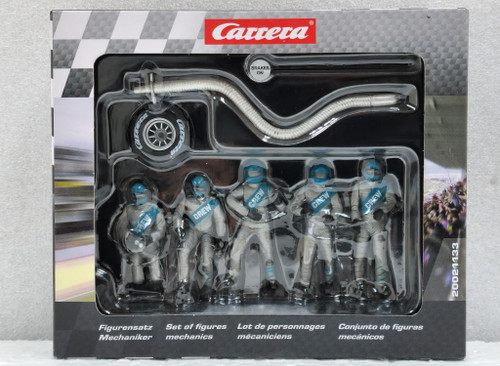 21133 Carrera Mechanics Figure Set (5 Silver/Turquoise) 1:32 Slot Car Figures