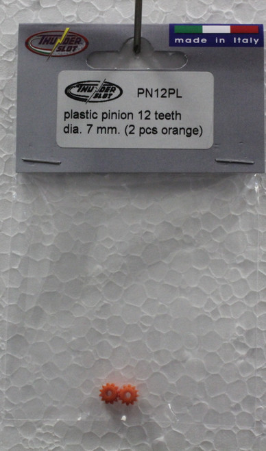 PN12PL Thunderslot 12 tooth Plastic Pinion Gear 7mm Orange 1:32 Slot Car Part