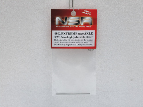 4802 NSR Extreme Race Axle 3/32 54mm Tempered & Rectified 1:32 Slot Car Part