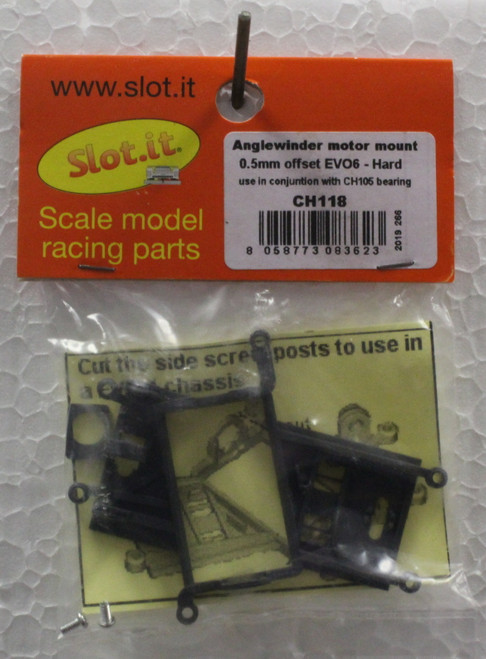 SICH118 Slot.it Anglewinder Motor Mount 0.5mm Offset EVO6 Hard 1:32 Slot Car Part