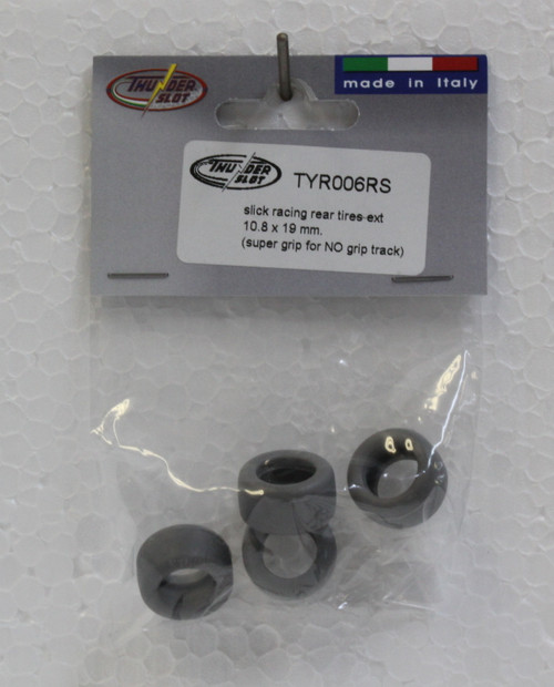 TYC006RS Thunderslot Slick Racing Rear Tires 10.8x19mm 1:32 Slot Car Part