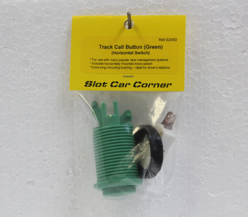 RM-02040 Slot Car Corner Track Call Button - Panel Mount (Green) 1:32 Slot Car Part