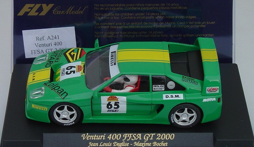 A241 Fly Venturi 400 FFSA GT 2000, #65 1:32 Slot Car