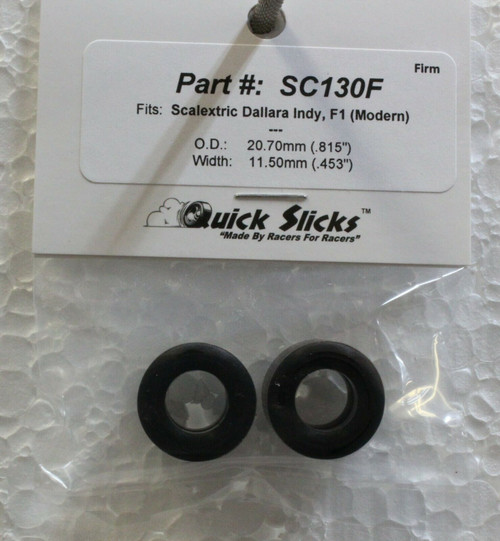SC130XF Quick Slicks Silicone Tires for Scalextric Dallara Indy, F1 1:32 Slot Car Part
