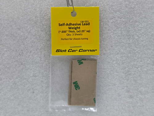 LW-031 Slot Car Corner Self-Adhesive Chassis Lead Weight 0.035" 1:32 Slot Car Part