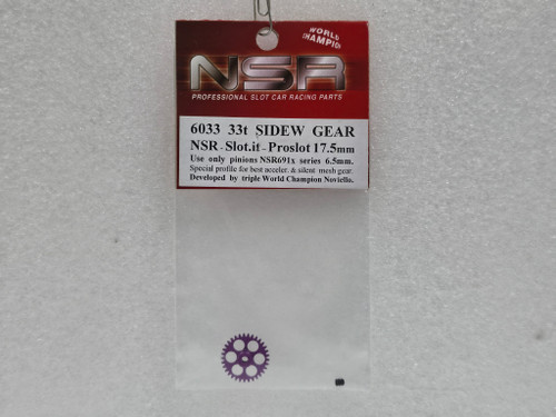 6033 NSR 33-Tooth Aluminum Sidewinder Gear 17.5mm 1:32 Slot Car Part