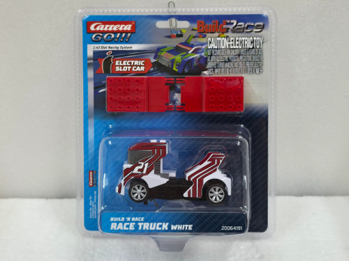 64191 Carrera GO!!! Build 'n Race - Race Truck White, #21 1:43 Slot Car