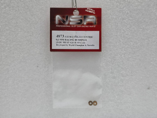 4873 NSR 3/32" Racing Eccentric Bushings 0.3 mm (2 pieces) 1:32 Slot Car Part