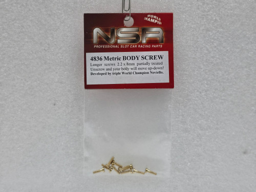 4836 NSR Metric Body Screw M2.2 x 8mm (10 Pieces) 1:32 Slot Car Part