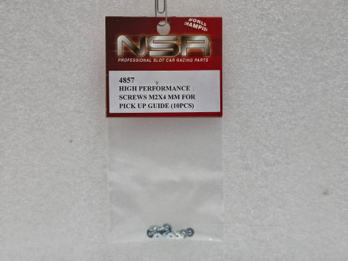 4857 NSR M2 x 4mm High Performance Guide Mounting Screws (10 Pieces) 1:32 Slot Car Part