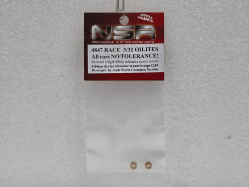 4847 NSR 3/32" Racing Bushings - No Friction FOR ALL CARS (except Classic) 1:32 Slot Car Part