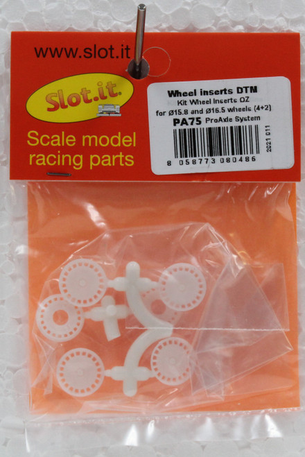 SIPA75 Slot.it Oz Wheel Inserts DTM for 15.8 and 16.5mm 1:32 Slot Car Part 