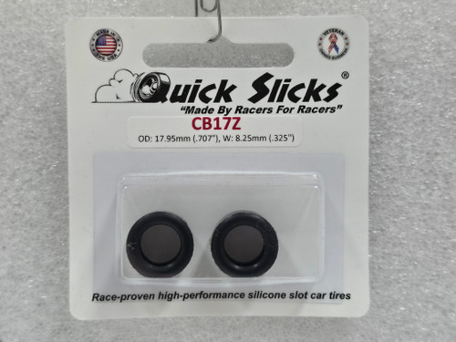 CB17Z Quick Slicks Zero Grip Tires 14x8mm Aluminum Wheel 1:32 Slot Car Part