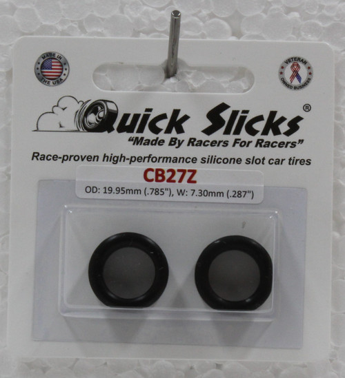 CB27Z Quick Slicks Zero Grip Tires 15x7mm Aluminum Wheel 1:32 Slot Car Part
