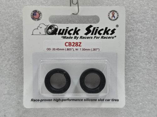 CB28Z Quick Slicks Zero Grip Tires for 15x7mm Aluminum Wheel 1:32 Slot Car Part