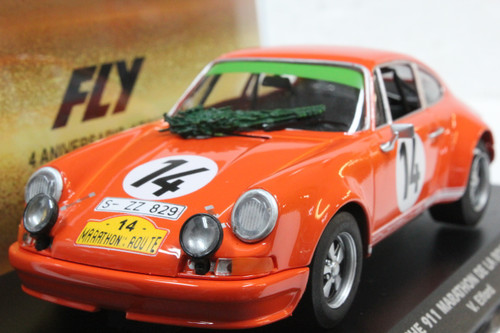 E2056 Fly Porsche 911 Marathon De La Route 1967 Vic Elford, #14 1:32 Slot Car