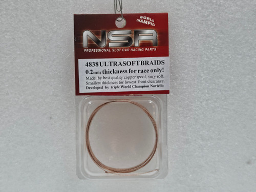 4838 NSR Ultra Soft Copper Racing Braids - 1m Length Roll 1:32 Slot Car Part