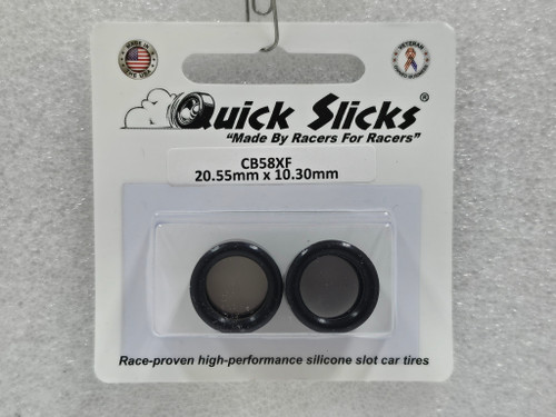 CB58XF Quick Slicks Silicone Tires for 17x10mm Slot.it, NSR, Carrera, SCX, etc. 1:32 Slot Car Part