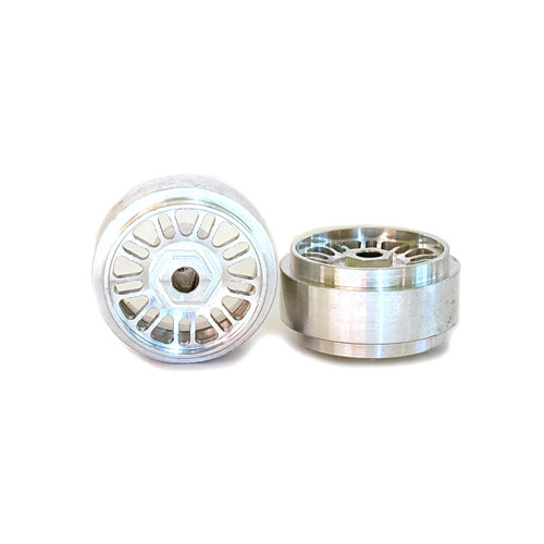 STAFFS39 Staffs BBS Style Aluminum Wheels 16.9 x 10mm Silver (2) 1:32 Slot Car Part