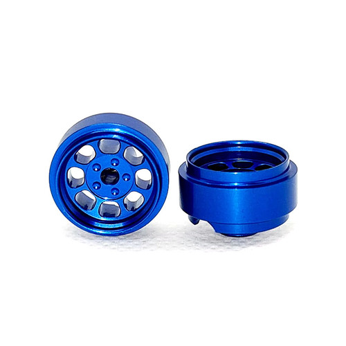 STAFFS80 Staffs Classic Aluminum Wheels 15.8 x 8.5mm Blue (2) 1:32 Slot Car Part