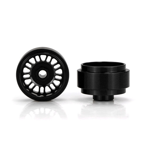 STAFFS103 Staffs BBS Style Deep Dish Alloy Wheels 15.8 x 8.5mm Black (2) 1:32 Slot Car Part