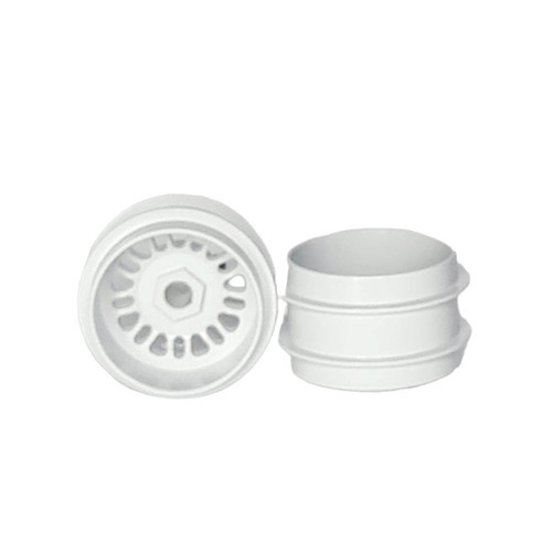 STAFFS151 Staffs BBS Style Deep Dish Aluminum Air Wheels 16.9 x 10mm White (2) 1:32 Slot Car Part