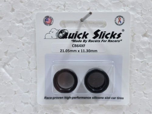 CB64XF Quick Slicks Silicone Tires for 17x11mm Scalextric (listed) 1:32 Slot Car Part