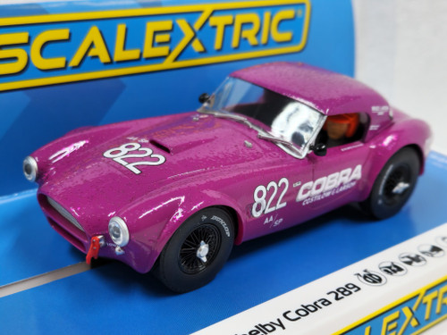 C4418 Scalextric Shelby Cobra 289 - Dragon Snake - Goodwood 2021, #822 1:32 Slot Car