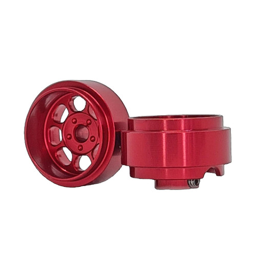 STAFFS163 Staffs Classic Deep Dish Alloy Wheels 15.8 x 8.5mm Red (2) 1:32 Slot Car Part